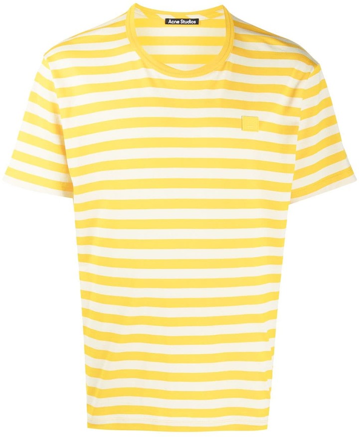 yellow striped blouse