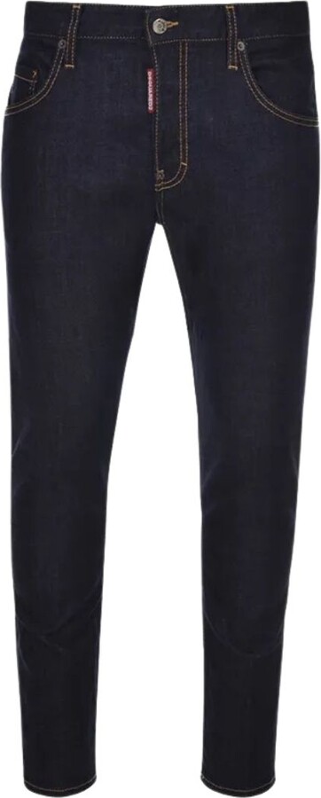 Mens Denim Ioffer Dsquared Jeans Men's Spray Painted Denim Jeans