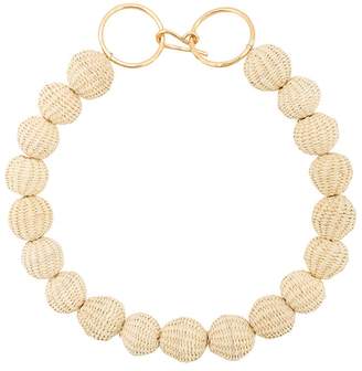 Carolina Herrera raffia beads necklace