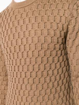 Theory geometric texture fitted sweater