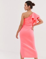 Thumbnail for your product : True Violet exclusive one shoulder frill dress