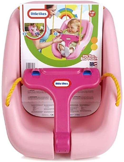 Little Tikes 2-in-1 Snug 'n Secure Swing, Pink