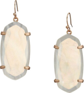 Kendra Scott Esme Earrings Rose Gold/Ivory Mother-Of-Pearl One Size -  ShopStyle