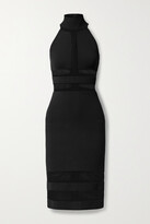 Thumbnail for your product : Herve Leger + Net Sustain + Julia Restoin Roitfeld Recycled Stretch-jersey And Ribbed-knit Dress