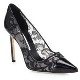 Thumbnail for your product : Manolo Blahnik Pacha Lace & Patent Leather Pumps