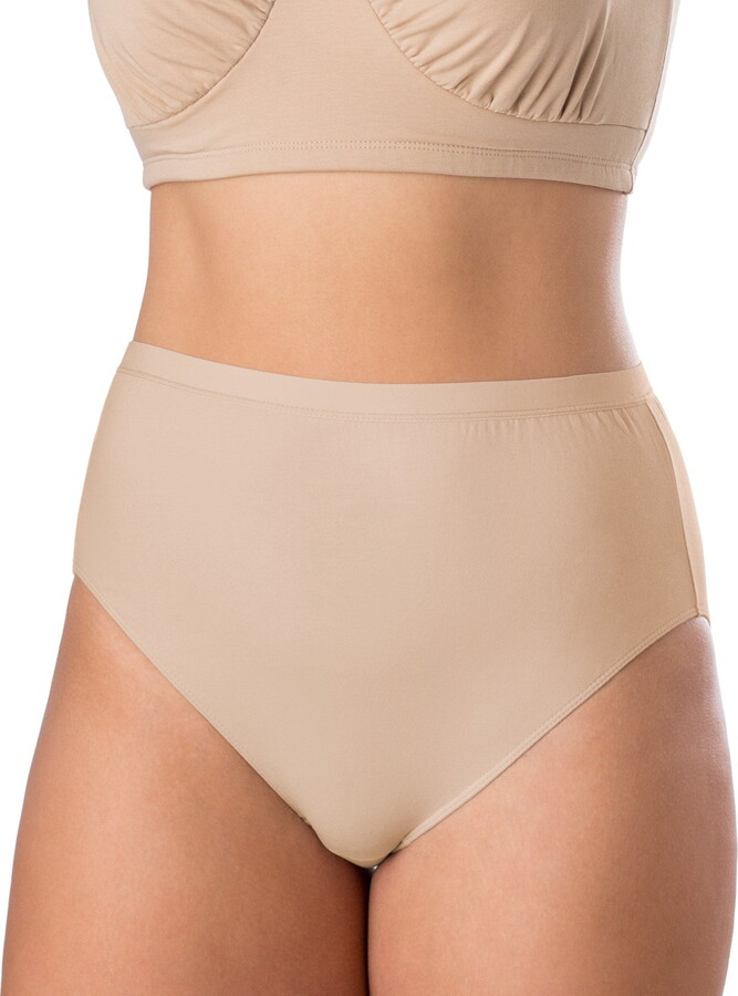 Plus Cotton Spandex High Cut Brief