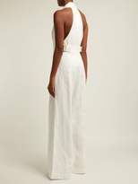 Thumbnail for your product : Zimmermann Corsage Shawl Lapel Linen Jumpsuit - Womens - Ivory