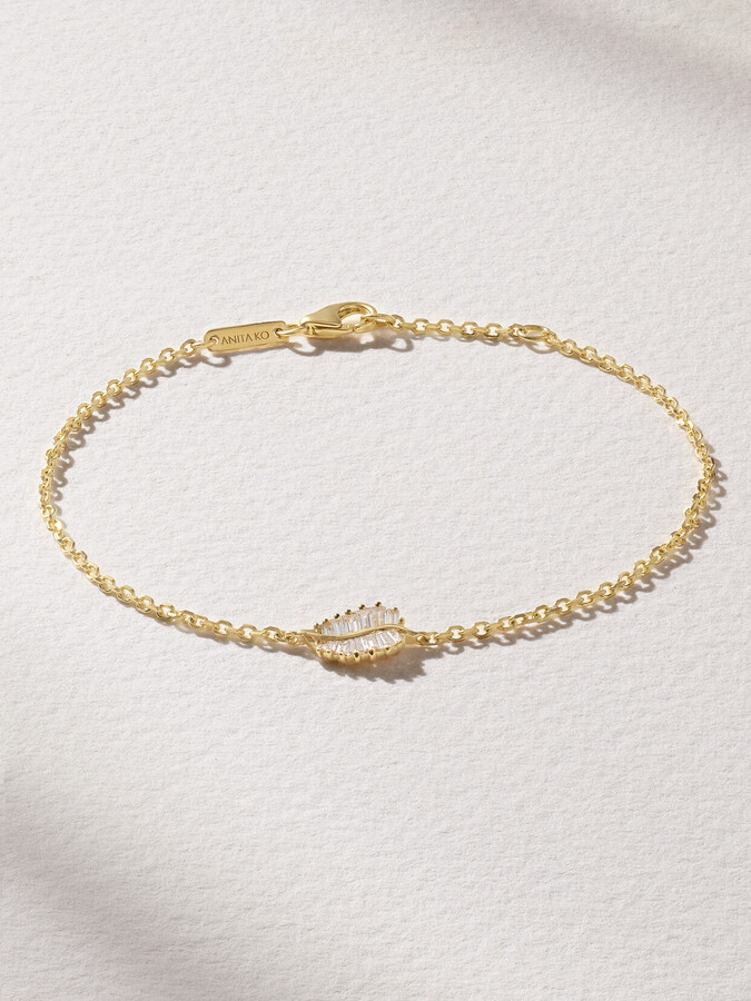 Anita Ko - Palm Leaf 18-karat Gold Diamond Bracelet - One size