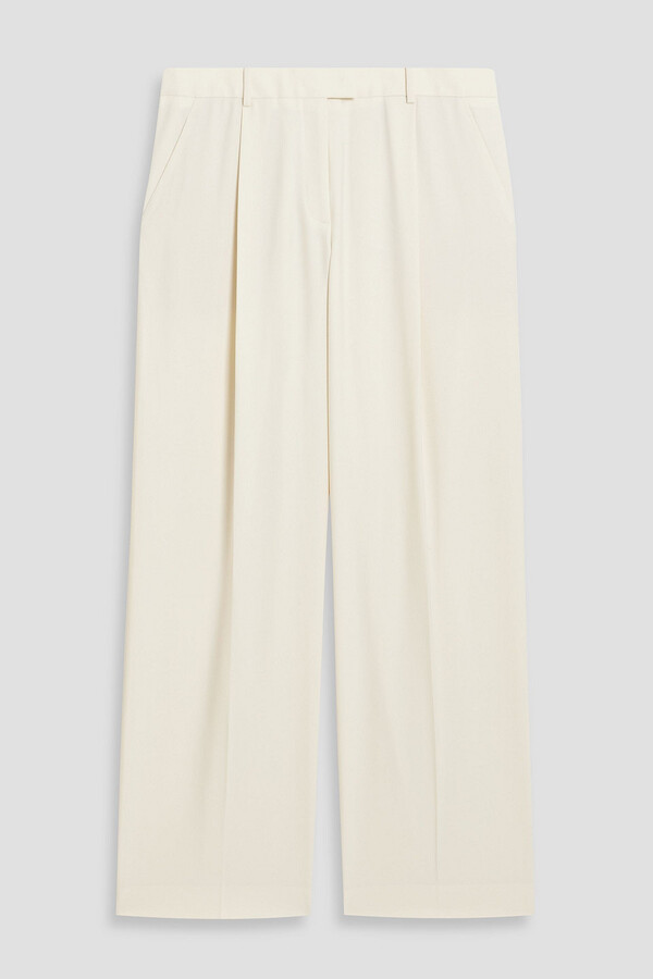 ANOTHER TOMORROW Wool-crepe wide-leg pants