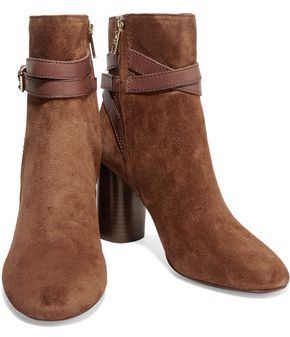Ash Glenda Buckled Suede Ankle Boots