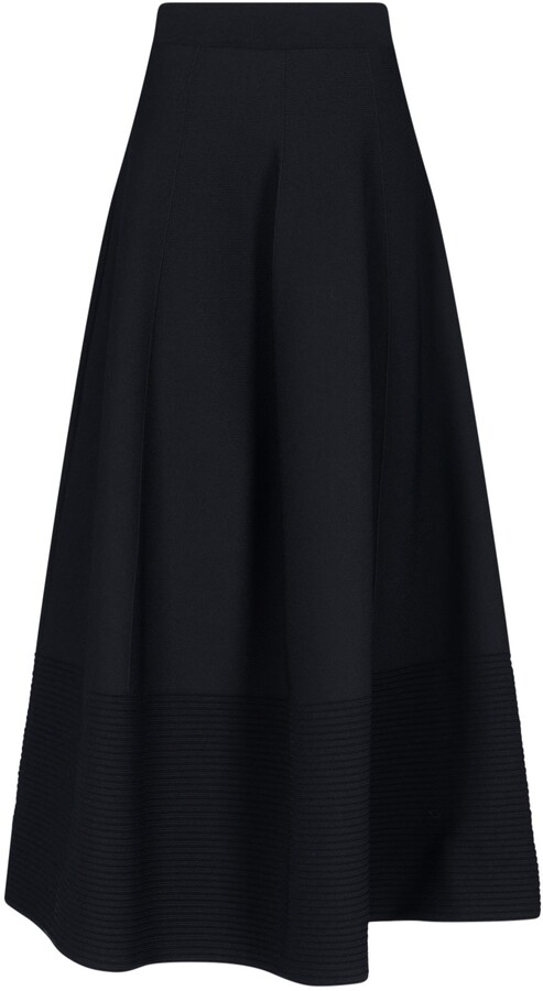 black skirt midi length