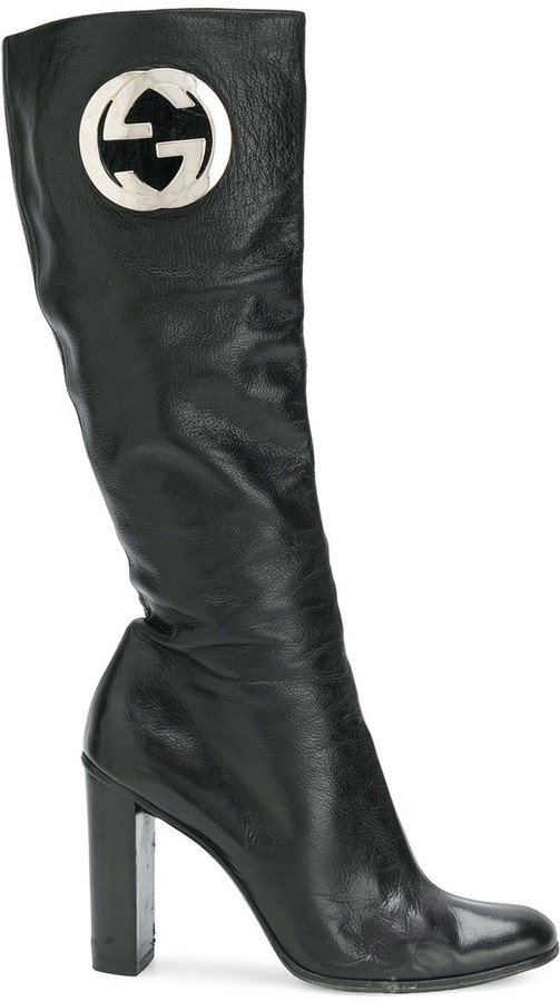 Gucci Black Knee High Women's Boots | Shop the world's largest collection  of fashion | ShopStyle