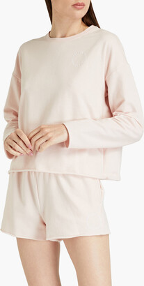 DKNY Sleepwear Appliquéd cotton-blend jersey pajama set
