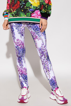 Dolce & Gabbana Leggings With Floral Motif Women's Purple - ShopStyle