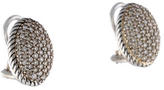 Thumbnail for your product : David Yurman Pavé Oval Clip-On Earrings