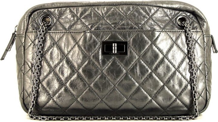 Chanel Black Lambskin Handbag Mademoiselle Clasp Circa 08/09 With COA  #52132