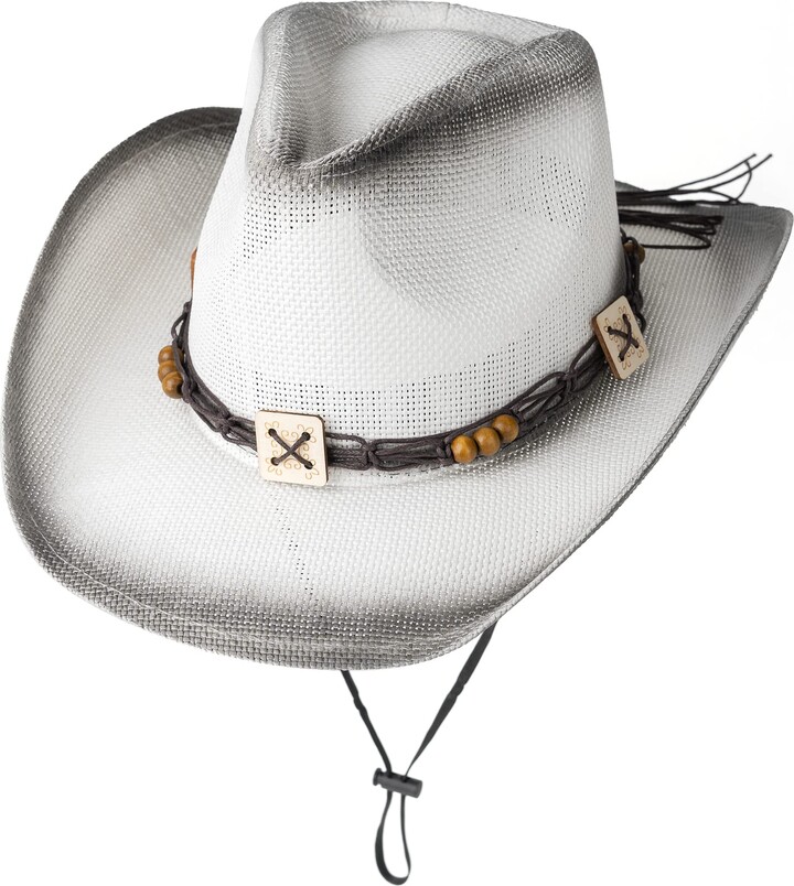 Zokunari Womens Western Hat Woven Straw Cowboy Beach Hat ShopStyle