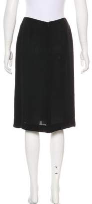 Chanel Silk Pleated Skirt