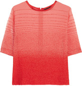 Thumbnail for your product : Ostwald Helgason Dégradé embroidered organza top
