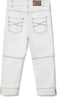 BRUNELLO CUCINELLI KIDS Stitch-Detail Straight-Leg Jeans