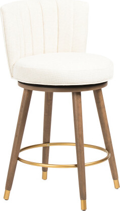 TJMAXX 36In Tori Swivel Counter Stool, Polyester/Gold