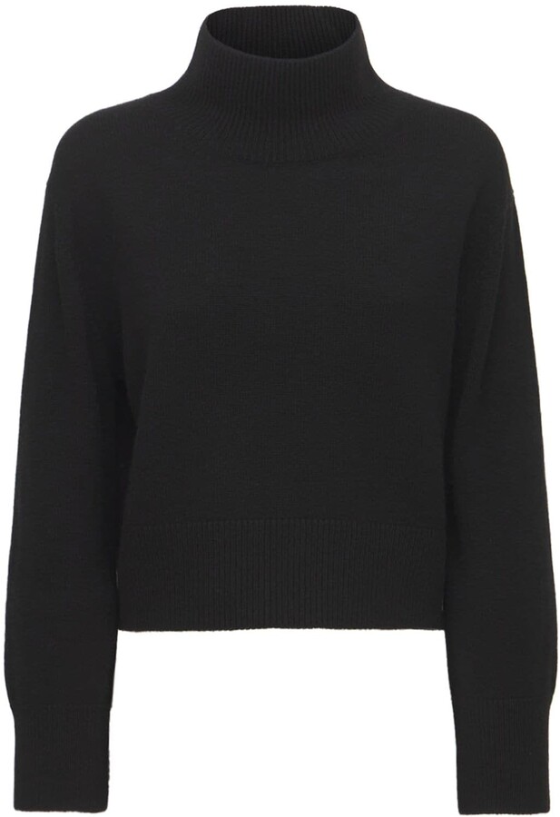 Fine Black Cashmere Turtleneck | ShopStyle