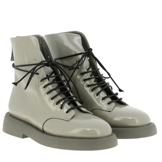 Marsèll Gommello Boots In Shiny Leather With Rubber Sole And Zip