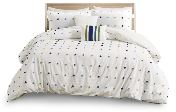 Aqua Full/Queen Details about   Urban Habitat Kids Callie Cotton Jacquard Pom Comforter Set 