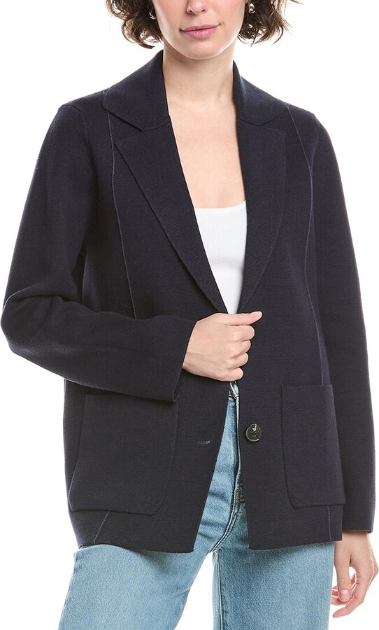 InCashmere In2 By Seamed Cashmere-Blend Blazer