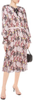 Thumbnail for your product : Temperley London Maggie Bow-detailed Printed Georgette Midi Dress