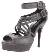 Thumbnail for your product : Andrew Gn Burnished Platform Sandals