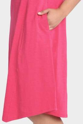 NEW Yarra Trail Woman Short Sleeve Panelled Jersey Dress Coral