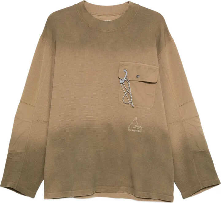 ROA x And Wander garment-dyed T-shirt