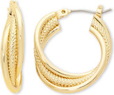 Thumbnail for your product : Liz Claiborne Twisted Hoop Earrings