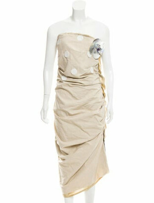 Lanvin Embellished Strapless Dress w/ Tags