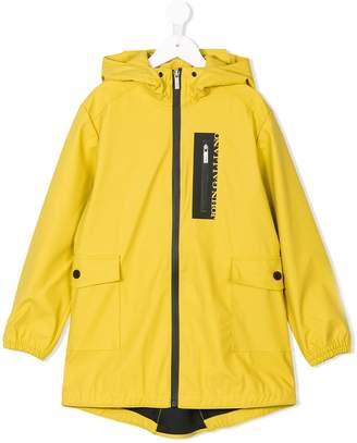 John Galliano logo rainwear coat