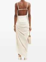 Thumbnail for your product : Jacquemus Saudade Draped Cotton-blend Dress - Light Beige
