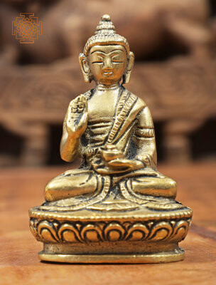 Bungalow Rose Small Medicine Lord Buddha in Abhay Mudra
