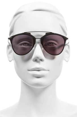 Christian Dior Women's Reflected 52Mm Brow Bar Sunglasses - Pink/ Blue/ Blue