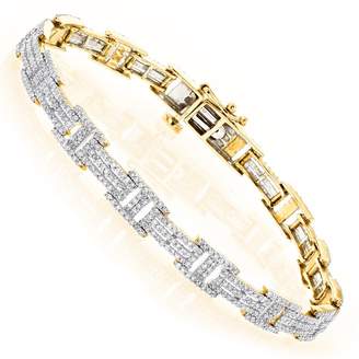 Luxurman 14K Ladies Diamond Bracelet (White Gold)