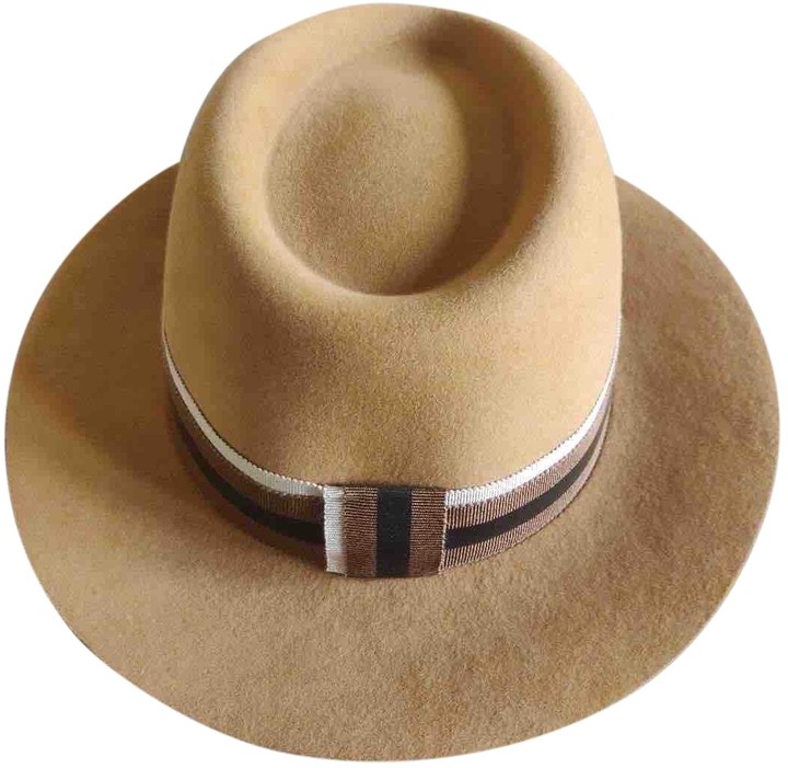 camel wool hat