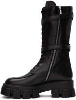 Thumbnail for your product : Prada Black Pocket Military Boots