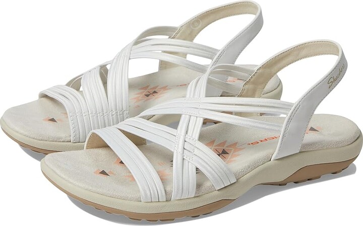 Skechers Reggae Slim - Simply Stretch Women's Shoes White : 5 B - Medium Textile