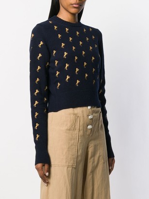 Chloé Horse Embroidered Jumper
