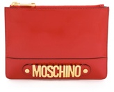 Thumbnail for your product : Moschino Patent Leather Zip Clutch
