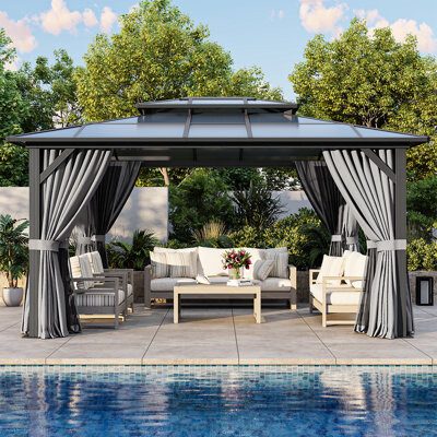 JolyDale 14 Ft. W X 12 Ft. D Aluminum Patio Gazebo