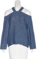 Thumbnail for your product : Nomia Chambray Cold Shoulder Top