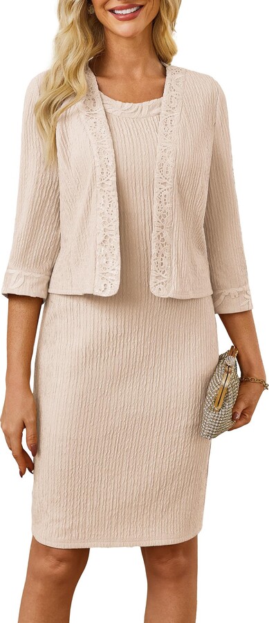 Midi Dress Wedding Guest Dress And Coat Sets Wedding Guest Dresses