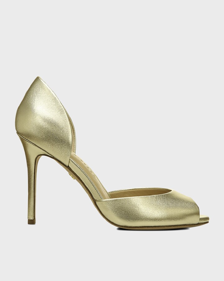 Gold Peep Toe Heels | Shop The Largest Collection | ShopStyle
