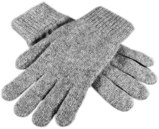 Black Men's Grey Cashmere Gloves
